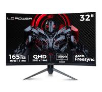 LC-Power Monitor Gaming 32 Pollici Curvo(1500R), QHD 2560x1440, 165Hz, 1ms, VA, HDR, 120% SRGB, FreeSync, Low Blue, Flicker-Free, VESA, HDMI 2.0, DisplayPort 1.2