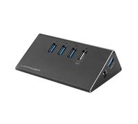 LC POWER USB3.0 HUB LC-HUB-ALU-2B-4 4-Port Schwarz Retail