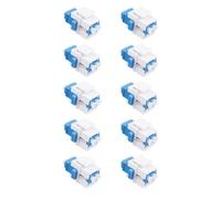 LC/UPC Duplex monomodale Keystone fibra ottica accoppiatore adattatore 10 | ≤0.2dB IL, ≥50dB RL, 1000+ cicli, zirconia ceramica, Patch Panel/piastra da parete, CATV/FTTx