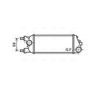 LC4100 AVA QUALITY COOLING Intercooler per CHRYSLER,LANCIA