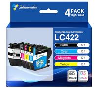 LC422 Cartucce d'inchiostro per MFC-J5340DW MFC-J5740DW, Confezione da 4