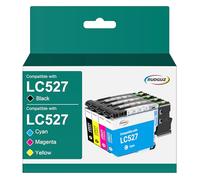 LC527 Cartucce d'inchiostro compatibili per Brother LC527 Multipack LC-527VAL per Brother MFC-J4550DW MFC-J4350DW LC527 XL (nero, ciano, giallo, magenta, confezione da 4)