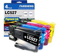 LC527 MFC-J4350DW Cartucce d'inchiostro compatibile con Brother LC527VAL LC 527 MFC-J4350DW J4550DW 4350DW 4550DW LC527XL stampanti (4 Pack Nero/Ciano/Magenta/Giallo)