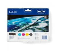 Brother LC985VALBPDR cartuccia d'inchiostro 4 pz Originale Nero, Ciano, Magenta, Giallo