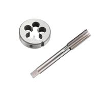 LCANALLYMS Tocca e muori, 2 Pezzi utilizzati for maschiatura Interna ed Esterna di Macchine Utensili, Set matrici metriche for Mano Sinistra M2-M22, Maschio e Matrice Rotonda(M19x1.0)