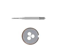 LCANALLYMS Tocca e muori, Combinazione di stampi for Maschi manuali 2 Pezzi M1-M10, Set e matrici metriche, utilizzati for la Riparazione filetti, maschiatura Foratura, Utensili(M8x1.25)