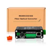 Lcantve Convertitore industriale da seriale a fibra ottica, convertitore da Ethernet 10/100M a fibra ottica SFP 100Base-X con RS232/RS485/RS422, montaggio su guida DIN, ingresso 12 ~ 48VDC, -40 ° C ~