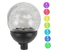 Lcarege 2 pezzi di ricambio per luci solari, 7 colori LED da giardino, girandole con interruttore, impermeabile, parte superiore di ricambio per luce solare