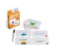 LCBF riutilizzabile Scrivi e cancella Sight Words Flash Card dai cinque anni in