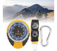 LCCEERD Barometro con Bussola Altimetro Termometro, 4 in 1 Stazione Meteo Analogica, Multifunzione Bussola da Campeggio Trekking per Arrampicata Escursionismo Pesca Esterni