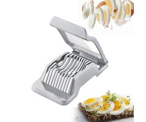 LCCOWOT - Affettatrice per uova sode, resistente, in acciaio inox, con corpo in alluminio, perfetta per uova, frutta, spam, funghi e molto altro ancora