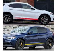 LccYanAi Adesivi per Auto, per Alfa Romeo Giulia Giulietta 159 156 Mito Stelvio 147 GT,Porta Auto Entrambi i Lati Gonna Striscia Adesivi,Baule Posteriore,Yellow