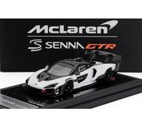LCD 1/64 MCLAREN SENNA GTR 2021 BIANCO NERO MODELLINO AUTO STATICO DIECAST