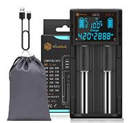 LCD-2 AA 18650 caricabatterie 3.7V 1.2V schermo LCD può visualizzare la capacità, 2A caricatore rapido per batterie agli ioni di litio 26650 21700 18490 18350 17670 17500 16340 14500, RCR123A, NI-M