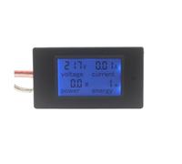LCD 4IN1 display Voltage current active power meter blue backlight panel voltmeter ammeter kwh 0-20A 80-260V 50/60HZ MQXFCZUX