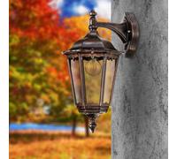 LCD Applique da esterni 1121 lanterna appesa nero-rame LCD