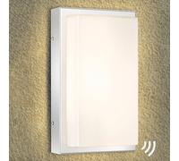 LCD Applique da esterni LED Julea, acciaio inox, vetro, sensore di movimento LCD