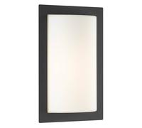 LCD Applique da esterno Luis, grafite, E27, vetro, acciaio inox, alluminio LCD