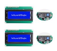 LCD Display 2004 Modulo Binghe 2 pezzi 2004 LCD Display 20 x 4 LCD Display Modulo IIC I2C 5V con Retroilluminazione Schermo Blu compatibile con Raspberry Pi con Arduino