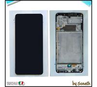 LCD DISPLAY CON FRAME PER SAMSUNG A32 4G SM-A325F NERO ORIGINALE SERVICE PACK