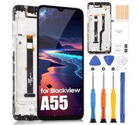 LCD Display per Blackview A55 Schermo per Blackview A55 / A55 Pro Touch Sostituzion Schermo Digitizer Assembly con Riparazione Kit (6.53",nero con cornice)