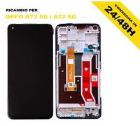 LCD DISPLAY PER OPPO A73 5G CPH2161 CON FRAME VETRO SCHERMO PARI ORIGINALE