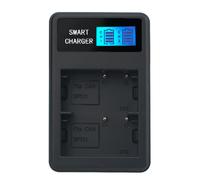 LCD Doppio Caricatore Per 2x Canon Batteria BP-511 Anti Effetto Memory LC9107