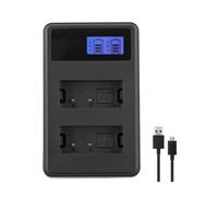 LCD Doppio Caricatore Per 2x Canon Batteria LP-E17 Anti Memory Effek LC9106