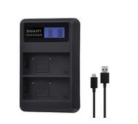LCD Dual Caricabatteria per 2x Olympus Batteria BLH-1 Anti-memory-effek LC9501