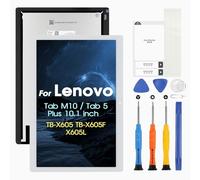 LCD Schermo per Lenovo Tab 5 Plus Tab M10 TB-X605L TB-X605F TB-X605M TB-X605 LCD Display Touch Screen Assemblea Sostituzione Schermo di Vetro Digitalizzatore con Strumenti (Bianco,Non per TB-X505)