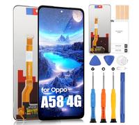 LCD Schermo per Oppo A58 4G Display per Oppo A58 4G CPH2577 LCD Display Touch Screen Assembly con Riparazione Kit (Nero senza Cornice)