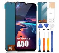 LCD Schermo per Samsung Galaxy A50 Display per Galaxy A50 A505 A505F/DS SM-A505FN/DS LCD Display Touch Screen Assembly con Riparazione Kit(6.4", Nero, TFT)