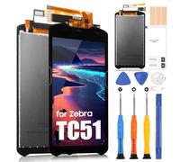 LCD schermo per Zebra TC51 Sostituzione Schermo per TC51 TC510K TC56 LCD Display per Zebra TC51 / TC510K / TC56 LCD Screen Touchscreen Digitazer Assembly con Riparazione Kit(Nero)