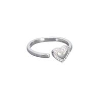 LCDIUDIU Anelli Aperti Regolabili In Argento Sterling 925 Da Donna, Con Cuore Intarsiato In Zircone, Per Dita, Cerchietto, Fascia Per Il Pollice, Regalo Per Lei, Fidanzata, Moglie, Mamma, Compleanno
