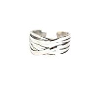 LCDIUDIU Anelli Da Donna In Argento Sterling 925 Con Fascia Larga E Liscia, Aperti E Regolabili, Multistrato, Intrecciati A Croce, Per Pollice, Unisex, Per Feste, Club, Y2K, Rock, Punk, Hip Hop