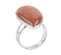 LCDIUDIU Anelli Da Donna In Pietra Naturale, Incastonati In Argento, Con Goccia D'Acqua, Reiki, Ossidiana Nera, Gemma Energetica, Regolabile, Cerchietto, Fascia per Il Pollice, Regalo per Fidanzata,