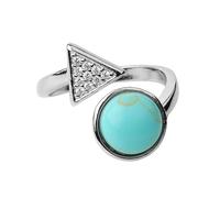 LCDIUDIU Anelli In Pietra Naturale per Donna, Argento, Zircone Triangolare, Intarsiato, Energia Rotonda, Lazuli, Lapislazzuli, Anelli Con Pietre Preziose, Aperti, Regolabili, Cerchietto, Fascia per