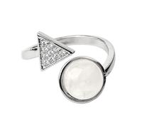 LCDIUDIU Anelli In Pietra Naturale per Donna, Zircone Triangolare In Argento, Intarsiato Con Energia Rotonda, Lazuli, Lapislazzuli, Anelli Aperti Regolabili, Cerchietto, Fascia per Il Pollice, Gioie