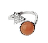 LCDIUDIU Anelli In Pietra Naturale per Donna, Zircone Triangolare In Argento Intarsiato, Energia Rotonda, Lazuli, Lapislazzuli, Anelli Aperti Regolabili, Cerchietto, Fascia per Il Pollice, Gioielli