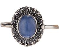 LCDIUDIU Anello Donna 925 Argento,Anello Anti Ansia In Pietra Di Occhio Di Tigre Genuino per Uomo E Donna, Fascia In Argento Con Pietra Preziosa Naturale, Rings Dell'Eternità Fatto A Mano, Regalo