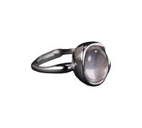 LCDIUDIU Anello Donna 925 Argento,Anello Con Pietra Preziosa Autentica per Uomo E Donna, In Argento, Con Cristalli Naturali, Fatto A Mano, Promessa Di Eternità, Regalo Di Gioielli per Liberarsi Dal