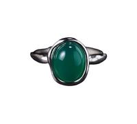 LCDIUDIU Anello Donna Argento 925,Anello Con Pietra Preziosa Autentica per Uomo E Donna, In Argento, Con Cristalli Naturali, Fatto A Mano, Promessa Di Eternità, Regalo Di Gioielli per Liberarsi Dal