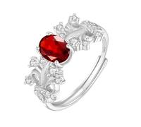 LCDIUDIU Anello Donna Argento 925 Regolabile,Anelli Con Pietre Preziose Naturali A Taglio Ovale per Donna, Fascia In Argento Placcata In Oro 14K, Regolabile, Vero Amore, Promessa Di Fidanzamento, Fe