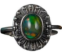 LCDIUDIU Anello Donna Argento 925 Regolabile,Anello Anti Ansia In Pietra Di Occhio Di Tigre Genuino per Uomo E Donna, Fascia In Argento Con Pietra Preziosa Naturale, Rings Dell'Eternità Fatto A Ma