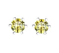LCDIUDIU Orecchini A Bottone In Argento Sterling 925, Piccoli Orecchini Rotondi Da 5 Mm con Zircone Taglio Brillante Ipoallergenico, Orecchini con Pietra Portafortuna, Regalo Di Gioielli Donne, Mog
