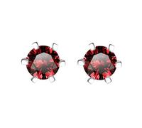 LCDIUDIU Orecchini A Bottone In Argento Sterling 925, Piccoli Orecchini Rotondi Da 5 Mm con Zircone Taglio Brillante Ipoallergenico, Orecchini con Pietra Portafortuna, Regalo Di Gioielli Donne, Mog