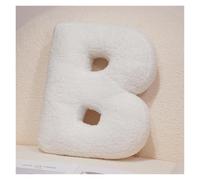 LCEDHZOC Cuscino Di Peluche Con Lettera Bianca, 40CM Creativo Morbido Con Lettere Dell'alfabeto Inglese Dalla A Alla Z for La Decorazione Della Casa(B)