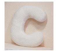 LCEDHZOC Cuscino Di Peluche Con Lettera Bianca, 40CM Creativo Morbido Con Lettere Dell'alfabeto Inglese Dalla A Alla Z for La Decorazione Della Casa(C)