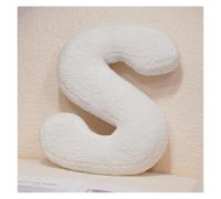 LCEDHZOC Cuscino Di Peluche Con Lettera Bianca, 40CM Creativo Morbido Con Lettere Dell'alfabeto Inglese Dalla A Alla Z for La Decorazione Della Casa(S)