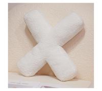 LCEDHZOC Cuscino Di Peluche Con Lettera Bianca, 40CM Creativo Morbido Con Lettere Dell'alfabeto Inglese Dalla A Alla Z for La Decorazione Della Casa(X)